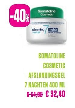 Promoties Somatoline cosmetic afslankingsgel 7 nachten - Somatoline - Geldig van 14/05/2019 tot 24/05/2019 bij Medi-Market