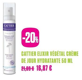 Promotions Cattier elixir végétal crème de jour hydratante - Cattier - Valide de 14/05/2019 à 24/05/2019 chez Medi-Market