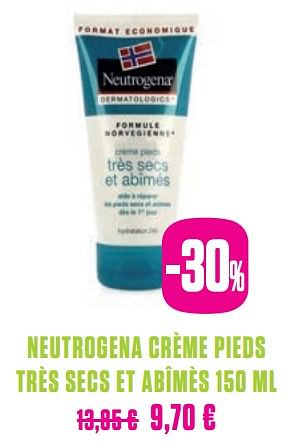 Promotions Neutrogena crème pieds très secs et abîmès - Neutrogena - Valide de 14/05/2019 à 24/05/2019 chez Medi-Market