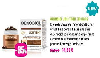 Promotions Oenobiol joli teint - Oenobiol - Valide de 14/05/2019 à 24/05/2019 chez Medi-Market