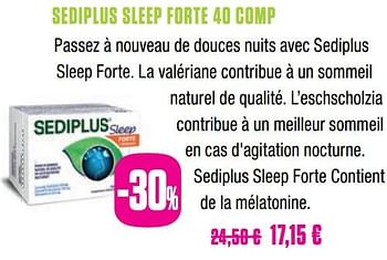 Promotions Sediplus sleep forte - Sediplus - Valide de 14/05/2019 à 24/05/2019 chez Medi-Market