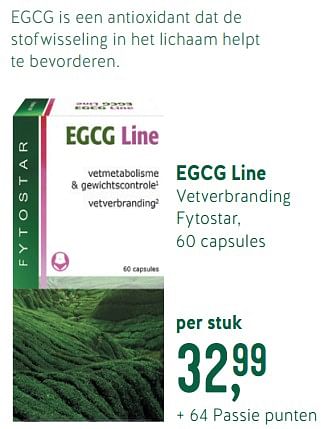 Promotions Egcg line vetverbranding - Fytostar - Valide de 25/02/2019 à 25/03/2019 chez Holland & Barret