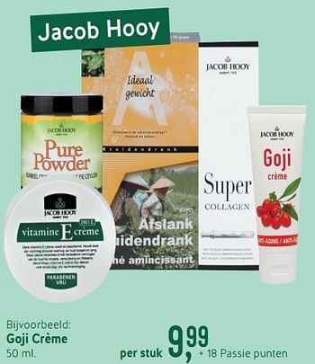 Promoties Goji crème - Jacob Hooy - Geldig van 25/02/2019 tot 25/03/2019 bij Holland & Barret