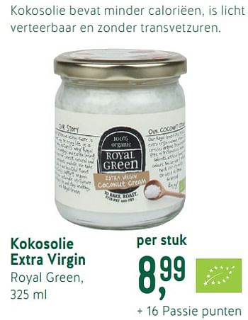 Promoties Kokosolie extra virgin - Royal Green - Geldig van 25/02/2019 tot 25/03/2019 bij Holland & Barret