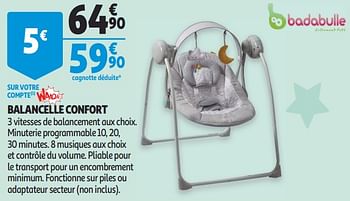 Badabulle Balancelle Confort En Promotion Chez Auchan Ronq