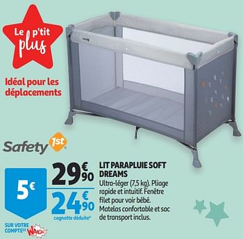 Promotion Auchan Ronq Lit Parapluie Soft Dreams Safety 1st Bebe Grossesse Valide Jusqua 4 Promobutler
