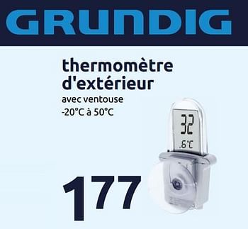 Woordenlijst Stamboom onderpand Grundig Thermomètre d`extérieur - Promotie bij Action