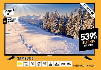Promoties Samsung ue55nu7024 - Samsung - Geldig van 27/02/2019 tot 17/03/2019 bij Electro Depot