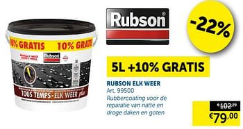 Promoties Rubson elk weer - Rubson - Geldig van 05/03/2019 tot 01/04/2019 bij Zelfbouwmarkt