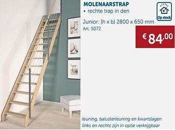 Promotions Standaardmaten molenaarstrap junior - Produit maison - Zelfbouwmarkt - Valide de 05/03/2019 à 01/04/2019 chez Zelfbouwmarkt