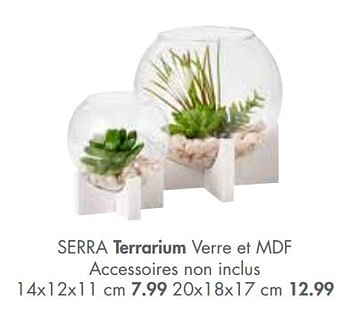 Promoties Serra terrarium verre et mdf accessoires non inclus - Huismerk - Casa - Geldig van 25/02/2019 tot 24/03/2019 bij Casa