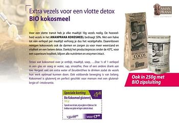 Promoties Bio kokosmeel glutenvrij - Amanprana - Geldig van 01/03/2019 tot 30/03/2019 bij Mannavita