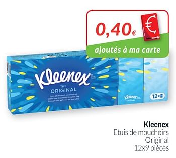 Promotions Etuis de mouchoirs original - Kleenex - Valide de 01/03/2019 à 31/03/2019 chez Intermarche