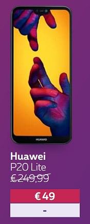 Promotions Huawei p20 lite - Huawei - Valide de 01/03/2019 à 31/03/2019 chez Proximus