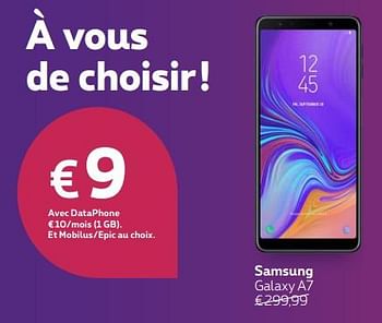 Promotions Samsung galaxy a7 - Samsung - Valide de 01/03/2019 à 31/03/2019 chez Proximus