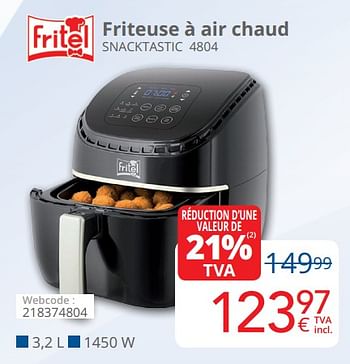 Promotions Fritel friteuse à air chaud snacktastic 4804 - Fritel - Valide de 01/03/2019 à 31/03/2019 chez Eldi