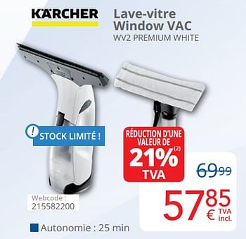 Promotions Karcher lave-vitre window vac wv2 premium white - Kärcher - Valide de 01/03/2019 à 31/03/2019 chez Eldi