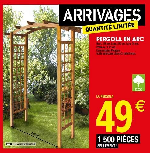 Produit Maison Brico Depot Pergola en arc En promotion chez