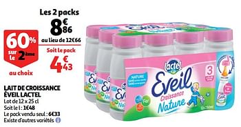 Lactel Lait De Croissance Eveil Lactel En Promotion Chez Auchan Ronq