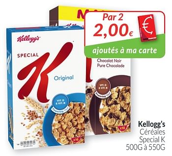 Promoties Kellogg`s céreales special k - Kellogg's - Geldig van 01/03/2019 tot 31/03/2019 bij Intermarche