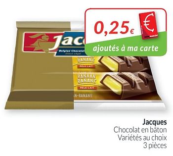 Promotions Jacques chocolat en bâton - Jacques - Valide de 01/03/2019 à 31/03/2019 chez Intermarche