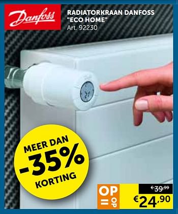 Promoties Radiatorkraan danfoss eco home - Danfoss - Geldig van 12/03/2019 tot 08/04/2019 bij Zelfbouwmarkt