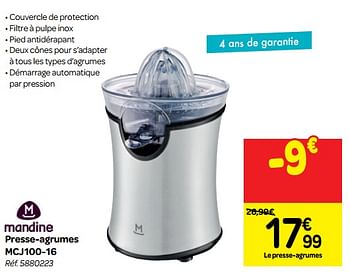 Promo Mandine wok électrique chez Carrefour