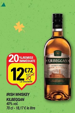 Promotion Netto Irish Whiskey Kilbeggan Kilbeggan Boissons Valide Jusqua 4 Promobutler