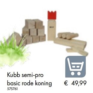 Promoties Kubb semi-pro € 17,95 basic rode koning - Huismerk - Multi Bazar - Geldig van 05/03/2019 tot 31/05/2019 bij Multi Bazar