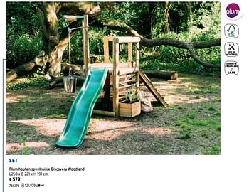 Promoties Plum houten speelhuisje discovery woodland - Plum - Geldig van 11/03/2019 tot 31/08/2019 bij Dreamland