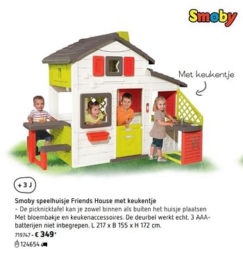 Bemiddelaar Bestrooi trog Smoby Smoby speelhuisje friends house met keukentje - Promotie bij Dreamland