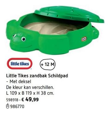 Promoties Little tikes zandbak schildpad - Little Tikes - Geldig van 11/03/2019 tot 31/08/2019 bij Dreamland