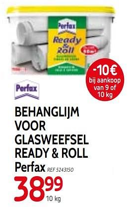 Promotions Behanglijm voor glasweefsel ready + roll - Perfax - Valide de 13/03/2019 à 01/04/2019 chez BricoPlanit