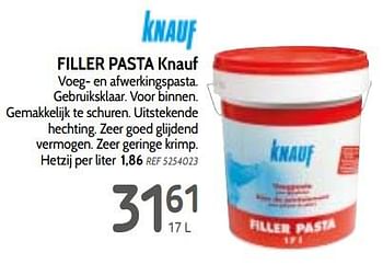 Promoties Filler pasta knauf - Knauf - Geldig van 13/03/2019 tot 01/04/2019 bij BricoPlanit
