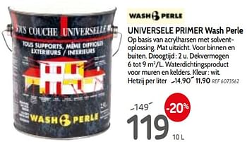 Promoties Universele primer wash perle - Wash Perle - Geldig van 13/03/2019 tot 01/04/2019 bij BricoPlanit