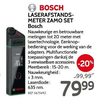 Promotions Laserafstandsmeter zamo set bosch - Bosch - Valide de 13/03/2019 à 01/04/2019 chez BricoPlanit