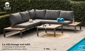 Promoties La vida lounge met tafel - Persoon Outdoor Living - Geldig van 05/03/2019 tot 31/05/2019 bij Multi Bazar