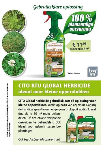 Promoties Cito rtu global herbicide - BSI - Geldig van 01/03/2019 tot 03/09/2019 bij Multi Bazar