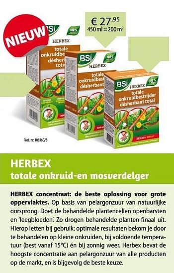 Promoties Herbex - BSI - Geldig van 01/03/2019 tot 03/09/2019 bij Multi Bazar