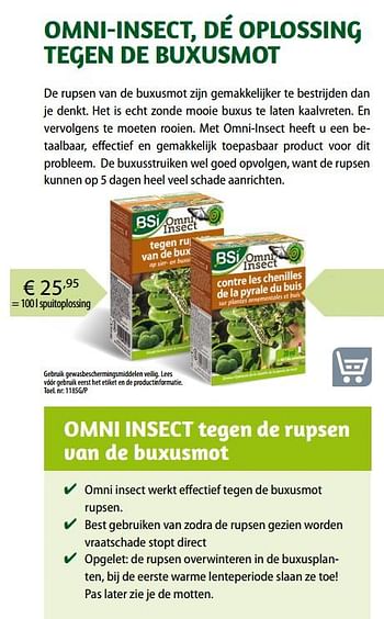 Promoties Bsi omni-insect - BSI - Geldig van 01/03/2019 tot 03/09/2019 bij Multi Bazar