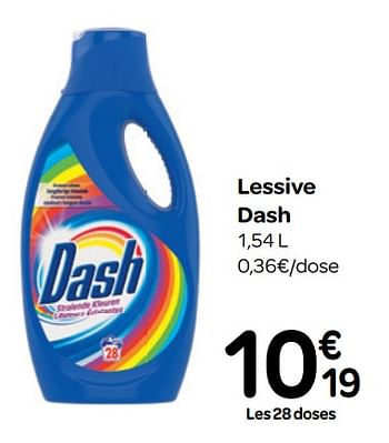 Promo Lessive liquide DASH chez Carrefour