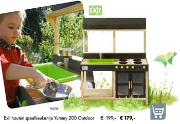 Promoties Exit houten speelkeukentje yummy 200 outdoor - Exit - Geldig van 05/03/2019 tot 31/05/2019 bij Multi Bazar