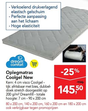 Promoties Oplegmatras coolgel new - Dream Comfort - Geldig van 13/03/2019 tot 26/03/2019 bij Makro