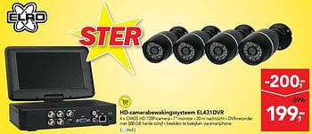 Promoties Elro hd-camerabewakingssysteem el431dvr - Elro - Geldig van 13/03/2019 tot 26/03/2019 bij Makro