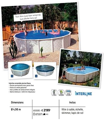 Promotions Interline ensemble piscine diana - Interline - Valide de 11/03/2019 à 31/08/2019 chez Dreamland