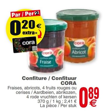 Promoties Confiture - confituur cora - Huismerk - Cora - Geldig van 12/03/2019 tot 18/03/2019 bij Cora