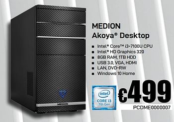Promoties Medion akoya desktop - Medion - Geldig van 08/03/2019 tot 07/04/2019 bij Compudeals