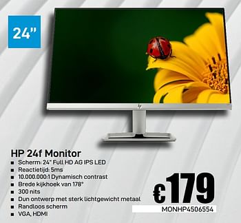 Promoties Hp 24f monitor - HP - Geldig van 08/03/2019 tot 07/04/2019 bij Compudeals