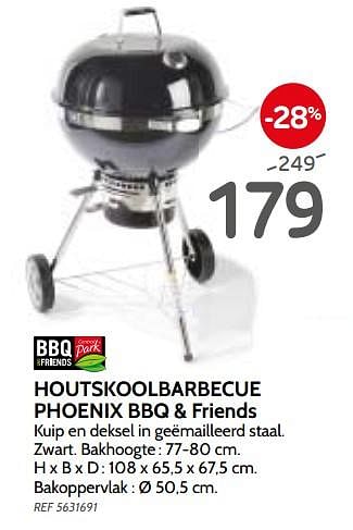 Promoties Houtskoolbarbecue phoenix bbq + friends - BBQ & Friends  - Geldig van 13/03/2019 tot 01/04/2019 bij BricoPlanit