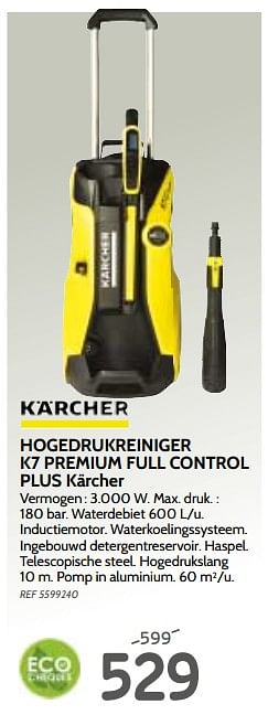 Promoties Hogedrukreiniger k7 premium full control plus kärcher - Kärcher - Geldig van 13/03/2019 tot 01/04/2019 bij BricoPlanit